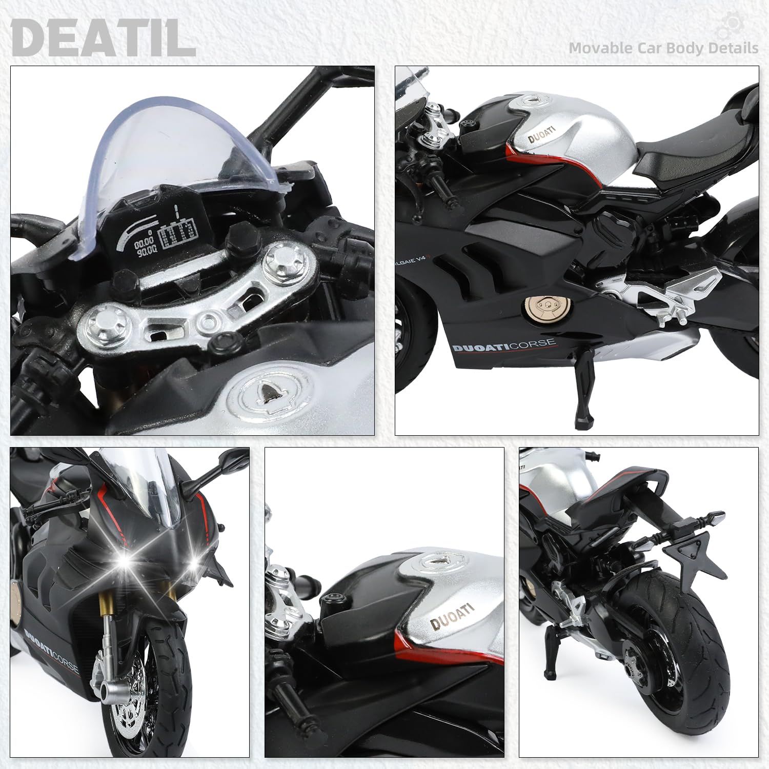 Amazon.co.jp: Risopen 1:12スケール バイクモデル Ducati V4Sモデル用
